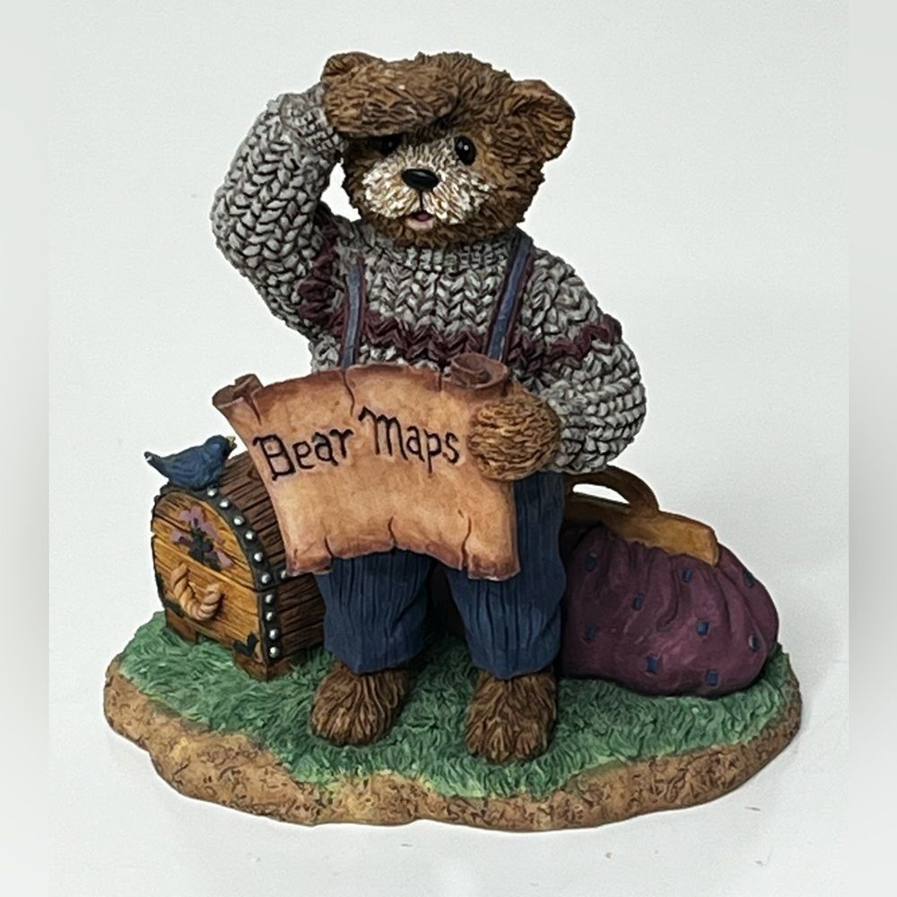 Fitz and Floyd Honeybourne Hollow Limited Edition Bear Maps‎ Figurine